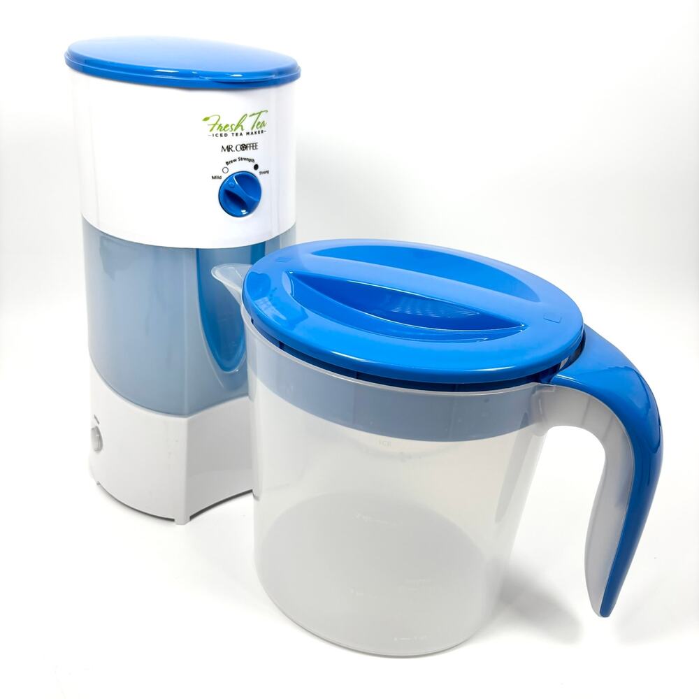 Mr. Coffee Iced Tea Maker 3 Quart TM70 w/ Pitcher Blue EUC